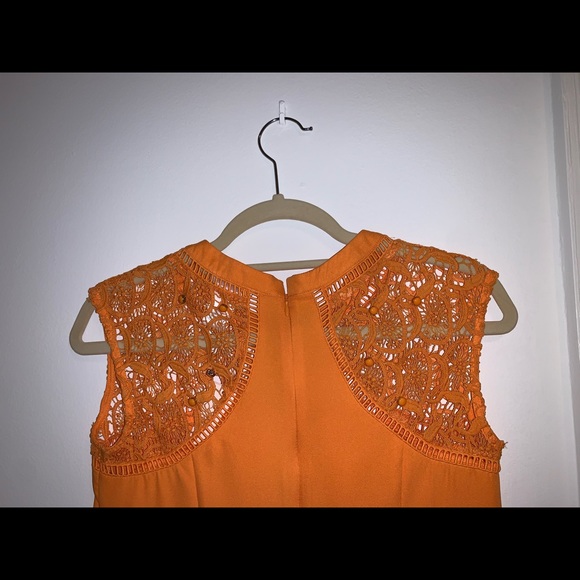 Orange Dress with Lace Detailing - Picture 9 of 11